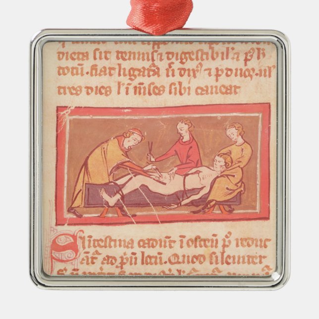 edition of 'Book of Surgery' by Rogier de Salerne Metal Ornament (Front)