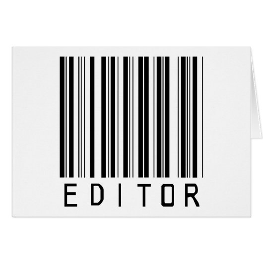 Editor Bar Code Cards (Front Horizontal)