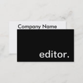Editor Business Card (Front/Back)