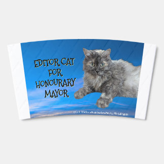 Editor Cat for Mayor by RoseWrites Coffee Cup Sleeve
