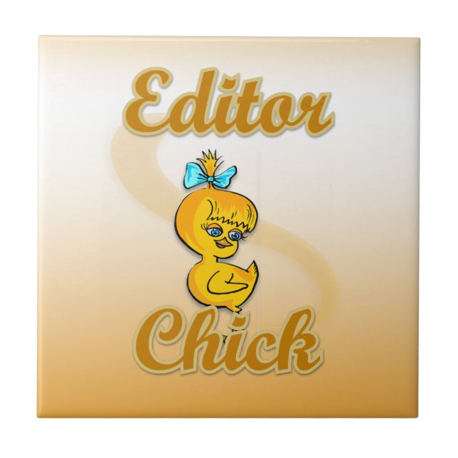 Editor Chick Ceramic Tile (Front)