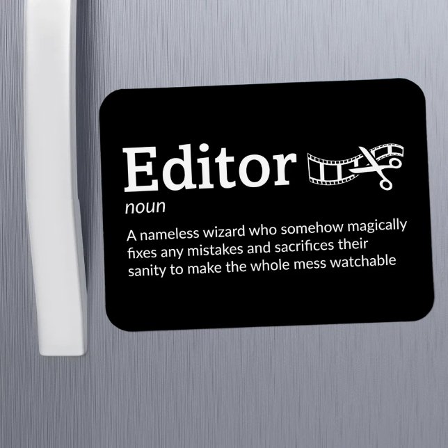 Editor Definition - Film Crew 3" x 4" Flex Magnet (Creator Uploaded)