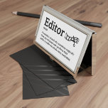 Editor Definition - Set Life Business Card Case<br><div class="desc">An Editor is a wizard of the cutting room,  conjuring order from chaos and making every frame count. This sleek business card holder acknowledges their dedication to perfecting the cinematic masterpiece,  despite the madness.</div>