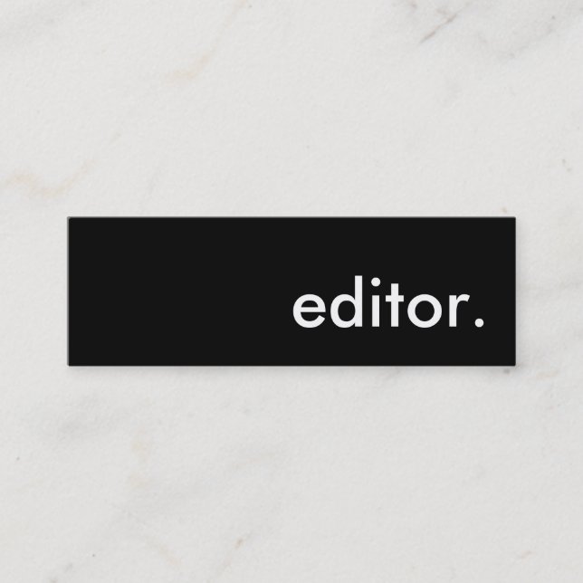 editor. mini business card (Front)
