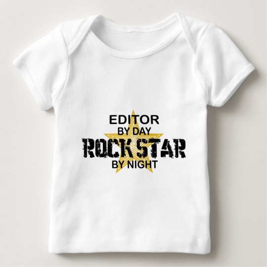 Editor Rock Star by Night Baby T-Shirt