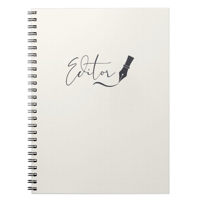 Editor Script Notebook – Minimalist Writing Pen (Front)
