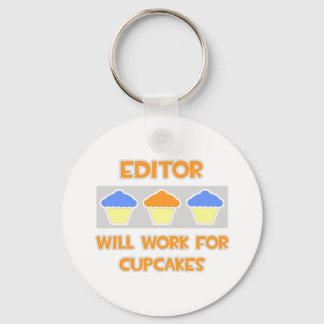 Editor ... Will Work For Cupcakes Keychain