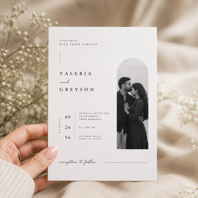 Editorial Arch Photo Wedding Invitation. Invitation (Creator Uploaded)