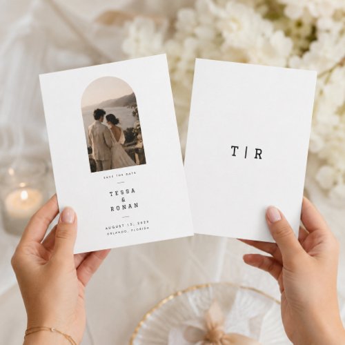 Editorial Arch Wedding Photo Save The Date