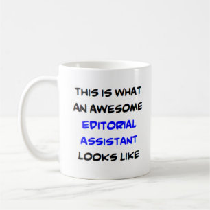 editorial assistant, awesome coffee mug