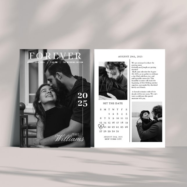 Editorial Calendar magazine wedding save the date Invitation (Creator Uploaded)