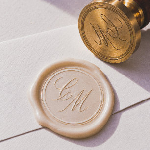 Editorial Classic Script Monogram Wax Seal Sticker