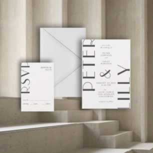 Editorial Fair Wedding Invitation