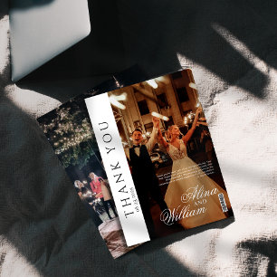 Editorial Magazine Cover Wedding Thank You Card