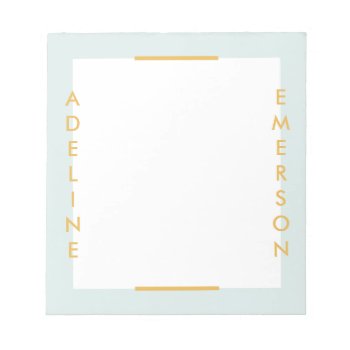 Editorial Modern Typography Notepad - Mint by AmberBarkley at Zazzle