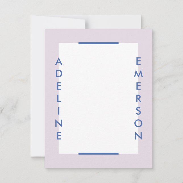 Editorial Modern Typography Stationery - Purple (Front)