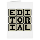 Editorial, Newspaper Item (Front)