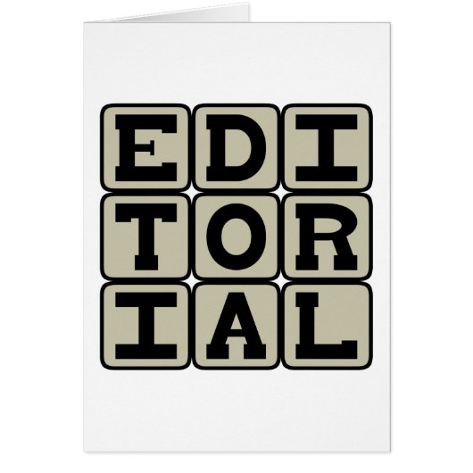 Editorial, Newspaper Item Cards (Front)