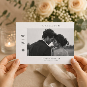 Editorial Photo Save The Date Card