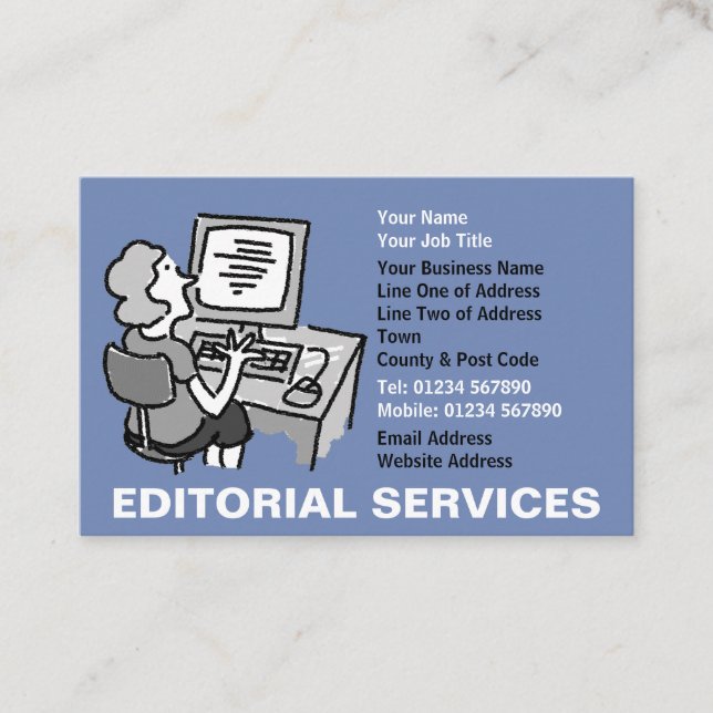 Editorial Services Copywriter's Business Card (Front)