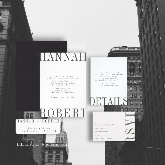 Editorial Style Wedding Invitation (Creator Uploaded)