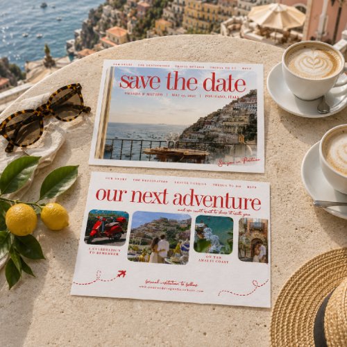 Editorial Travel Inspired Wedding Save The Date