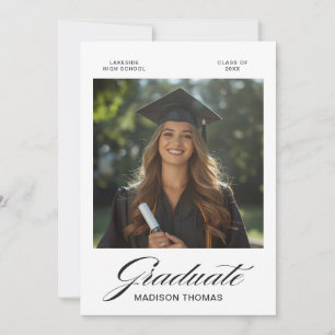 Editorial Typography Graduation Invitation