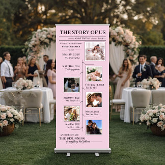 Editorial Wedding Timeline Modern Architectural Retractable Banner