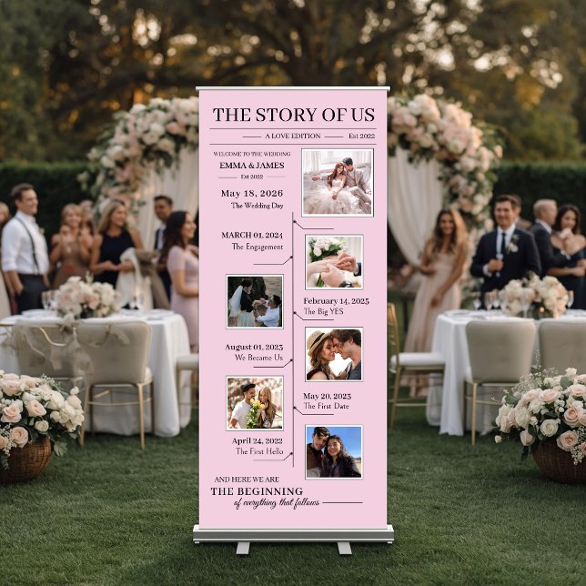 Editorial Wedding Timeline Modern Architectural Retractable Banner (Creator Uploaded)