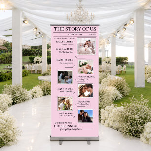 Editorial Wedding Timeline Modern Architectural Retractable Banner