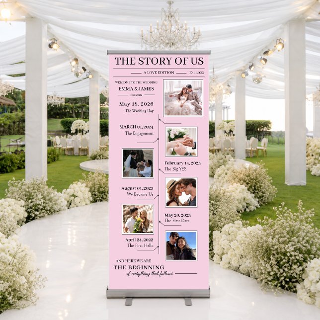 Editorial Wedding Timeline Modern Architectural Retractable Banner (Creator Uploaded)