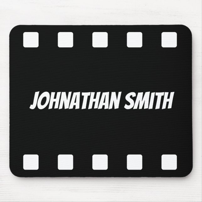 Editors Film Strip Black and White Mouse Pad (Front)