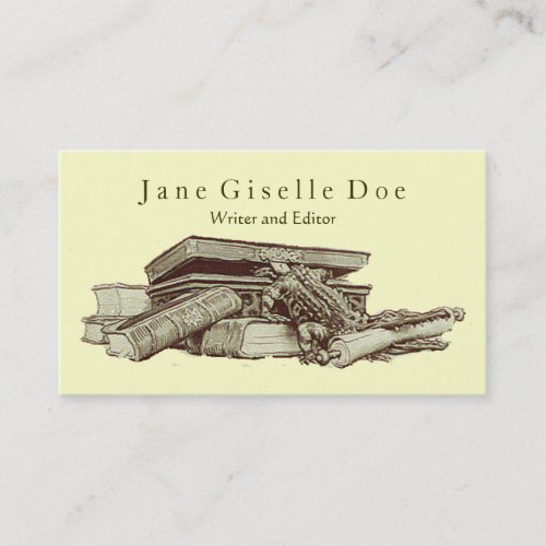 Editors Vintage Business Card Crocodile  Books Business Card