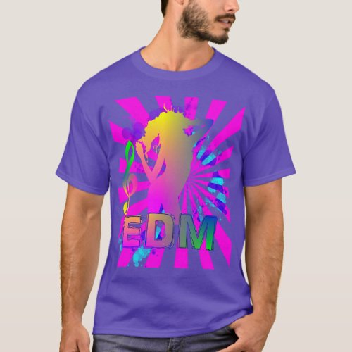 EDM Electronic Dance Music Colorful Graphic T_Shirt