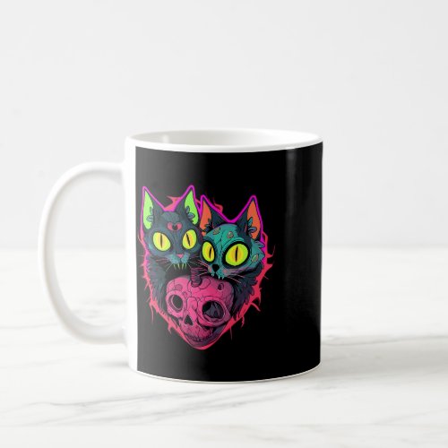 EDM Festival Rave Valentine Zombie Cat Matching Co Coffee Mug