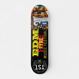 EDM FYRE MUSIC Skateboard, 7¾" Deck