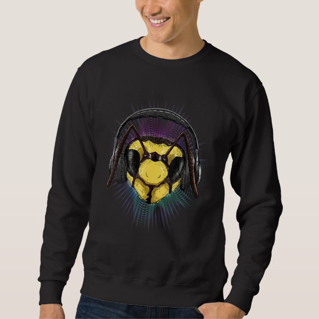 EDM House Music Bee DJ Music  Music Artist Produce Sweatshirt (Front)