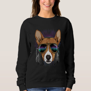 EDM House Music DJ African Basenji Music  Music Ar Sweatshirt