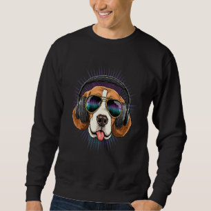 EDM House Music DJ Beagle Dog Music Music Artist Sweatshirt