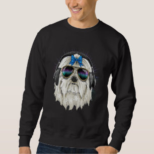EDM House Music DJ Maltese Dog Music Music Artist Sweatshirt