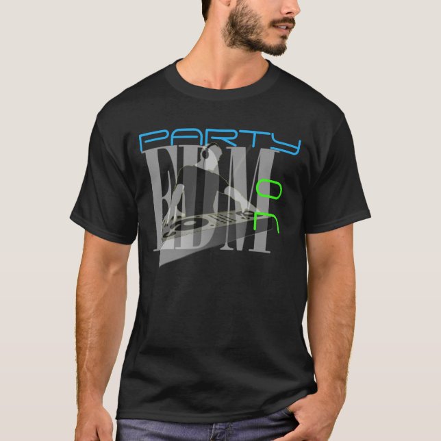 EDM NEON COLORS PARTY ON T-Shirt (Front)