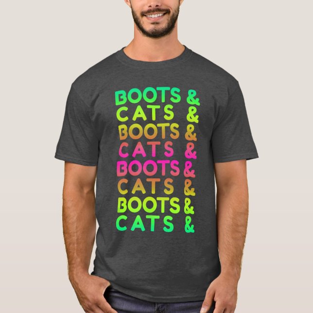 Edm Rave Boots And Cats Gift boy gift T-Shirt (Front)