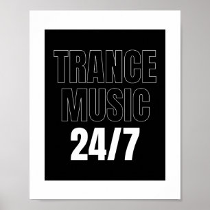 EDM roofno trance design for beat fans. Poster