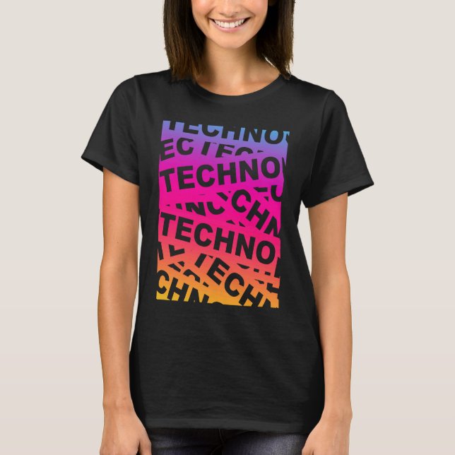 EDM Techno Music Festival Rave Party Trance Raver  T-Shirt (Front)
