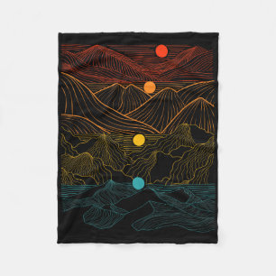 Edm Techno Sun Moon Music Festival Party Dancing D Fleece Blanket