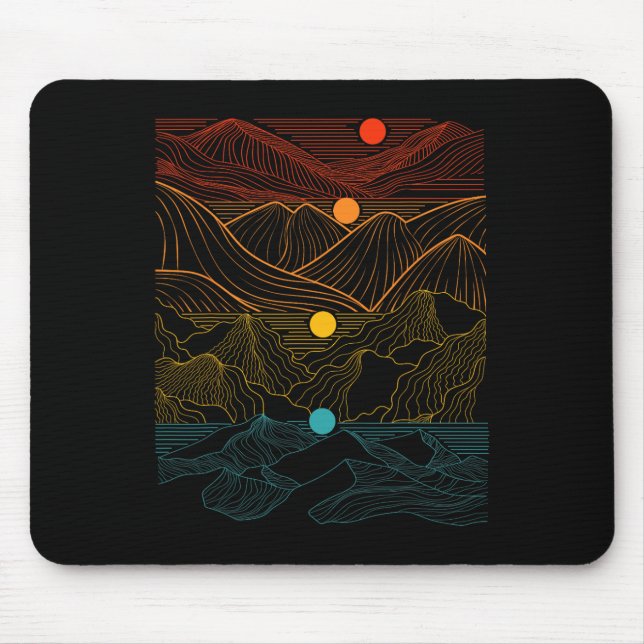 Edm Techno Sun Moon Music Festival Party Dancing D Mouse Pad (Front)