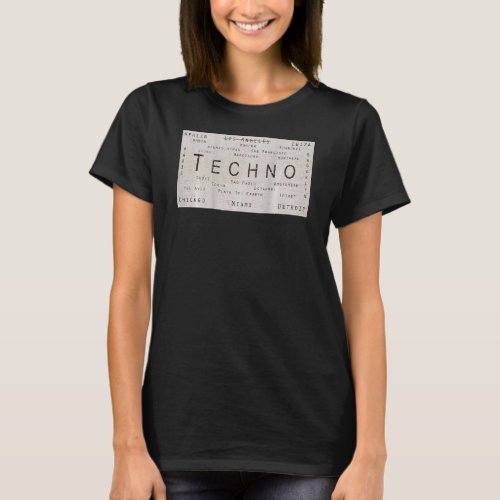 Edm Techno Underground Rave Cities On Back T_Shirt