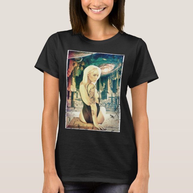 EDM Trippy Space World Flip Dance Rave Music Festi T-Shirt (Front)