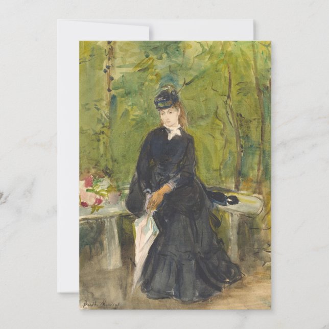 Edma Seated in a Park | Berthe Morisot (Front)