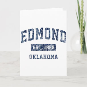 Edmond Oklahoma Ok Vintage Established Sports Desi Card